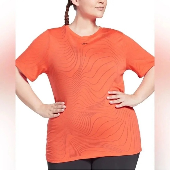 Reebok Plus Size Burnout Training T-Shirt - Picture 1 of 1